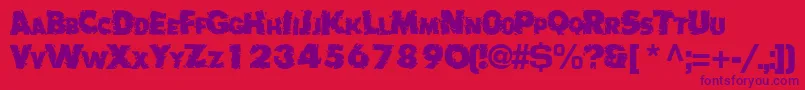BadlyRegularTtnorm Font – Purple Fonts on Red Background