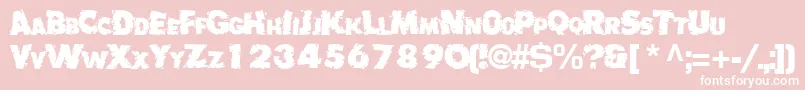 BadlyRegularTtnorm Font – White Fonts on Pink Background