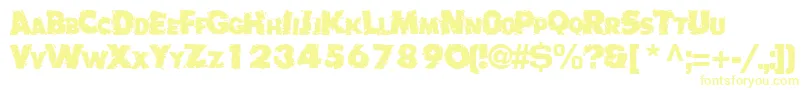 BadlyRegularTtnorm Font – Yellow Fonts on White Background