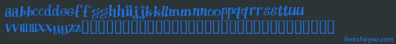 Protecti Font – Blue Fonts on Black Background