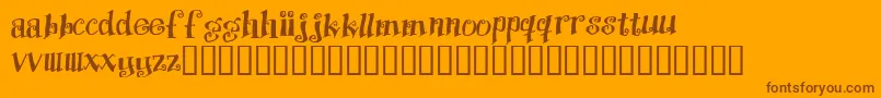 Protecti Font – Brown Fonts on Orange Background