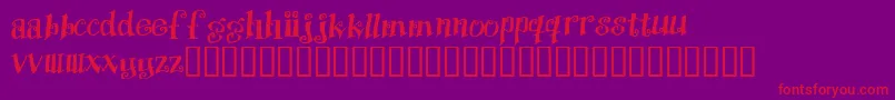 Protecti Font – Red Fonts on Purple Background