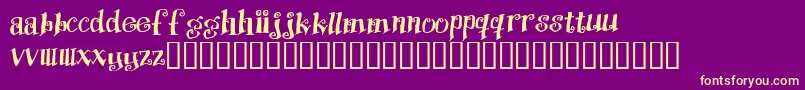 Protecti Font – Yellow Fonts on Purple Background