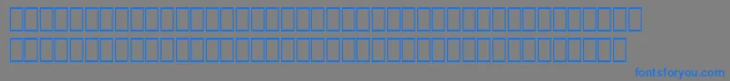フォントWpsi13n – 灰色の背景に青い文字
