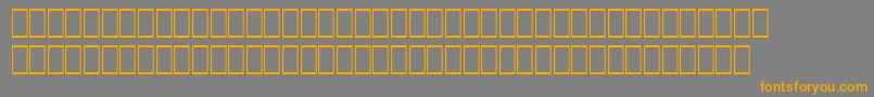 フォントWpsi13n – オレンジの文字は灰色の背景にあります。