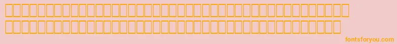 フォントWpsi13n – オレンジの文字がピンクの背景にあります。