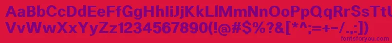 HeltarBold Font – Purple Fonts on Red Background