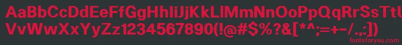 HeltarBold Font – Red Fonts on Black Background
