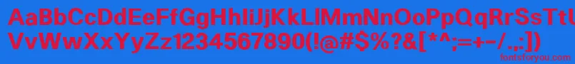 HeltarBold Font – Red Fonts on Blue Background