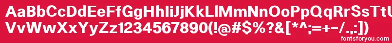 HeltarBold Font – White Fonts on Red Background