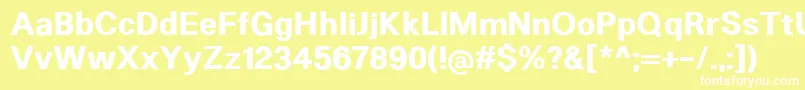 HeltarBold Font – White Fonts on Yellow Background