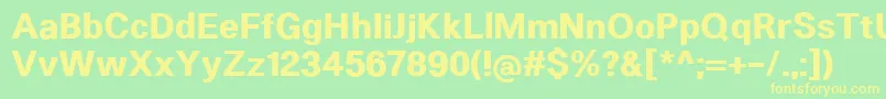 HeltarBold Font – Yellow Fonts on Green Background