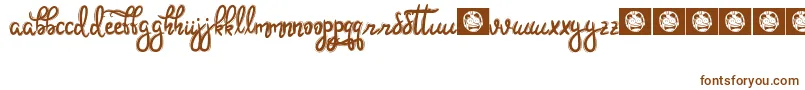 Шрифт Hoobie – коричневые шрифты на белом фоне