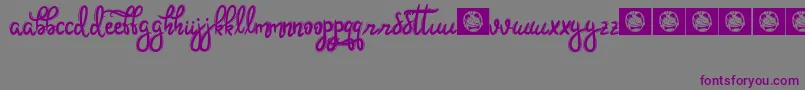Шрифт Hoobie – фиолетовые шрифты на сером фоне
