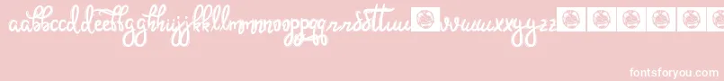 Hoobie Font – White Fonts on Pink Background
