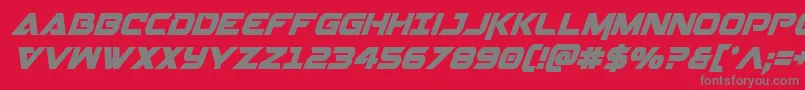 Gemina2condital Font – Gray Fonts on Red Background