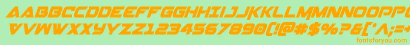 Gemina2condital Font – Orange Fonts on Green Background