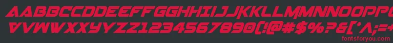 Шрифт Gemina2condital – красные шрифты на чёрном фоне