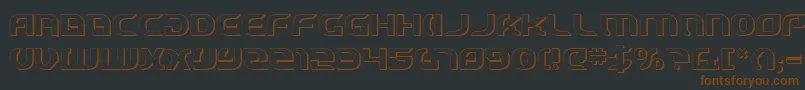 Шрифт Starcv23D – коричневые шрифты на чёрном фоне