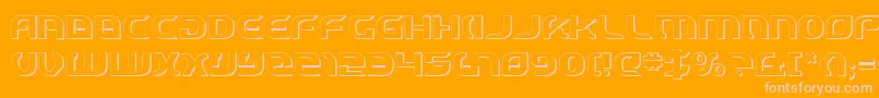 Starcv23D Font – Pink Fonts on Orange Background