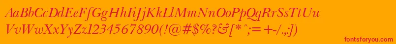 Baske10 Font – Red Fonts on Orange Background