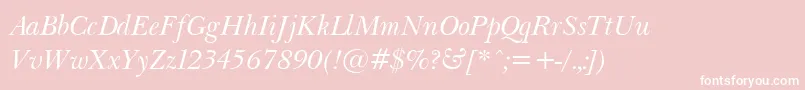 Baske10-Schriftart – Weiße Schriften auf rosa Hintergrund