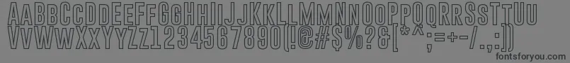 GoboldHollowBold-Schriftart – Schwarze Schriften auf grauem Hintergrund