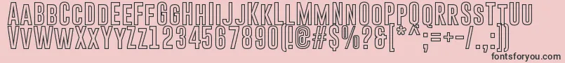 GoboldHollowBold Font – Black Fonts on Pink Background