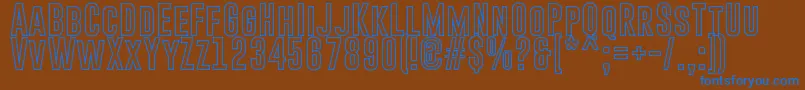 GoboldHollowBold Font – Blue Fonts on Brown Background