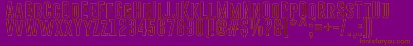 GoboldHollowBold Font – Brown Fonts on Purple Background