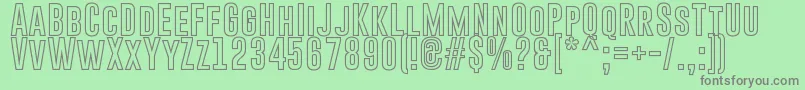 GoboldHollowBold Font – Gray Fonts on Green Background