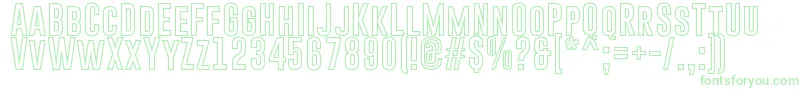 GoboldHollowBold-fontti – vihreät fontit valkoisella taustalla