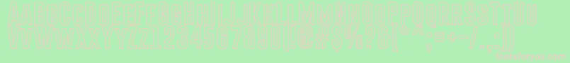 GoboldHollowBold Font – Pink Fonts on Green Background