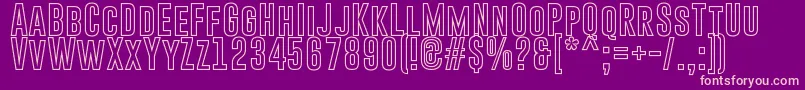 Шрифт GoboldHollowBold – розовые шрифты на фиолетовом фоне
