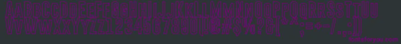 GoboldHollowBold Font – Purple Fonts on Black Background