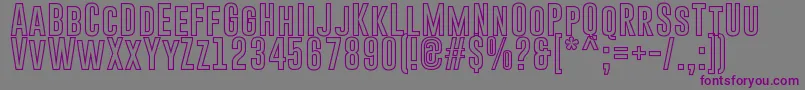 Шрифт GoboldHollowBold – фиолетовые шрифты на сером фоне