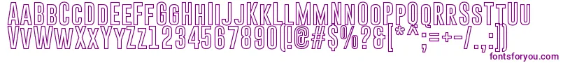 Шрифт GoboldHollowBold – фиолетовые шрифты на белом фоне