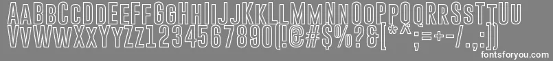 Шрифт GoboldHollowBold – белые шрифты на сером фоне
