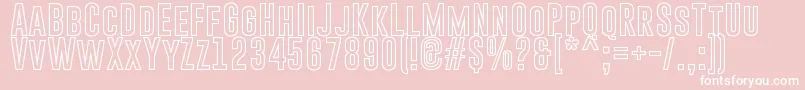 GoboldHollowBold Font – White Fonts on Pink Background