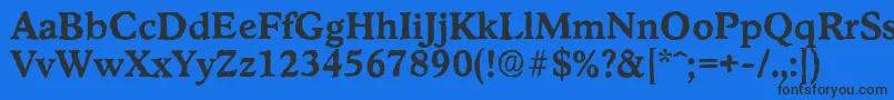 StratfordantiqueBold Font – Black Fonts on Blue Background