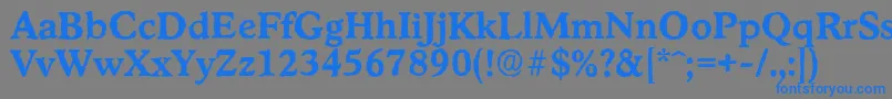 Шрифт StratfordantiqueBold – синие шрифты на сером фоне