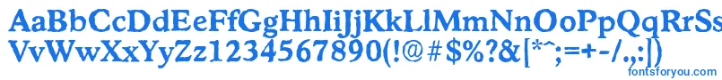Шрифт StratfordantiqueBold – синие шрифты