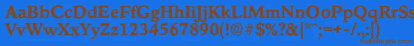 StratfordantiqueBold Font – Brown Fonts on Blue Background