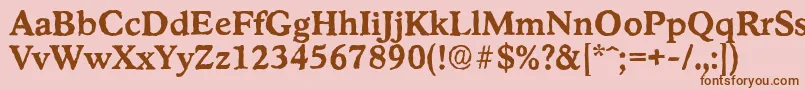 StratfordantiqueBold Font – Brown Fonts on Pink Background