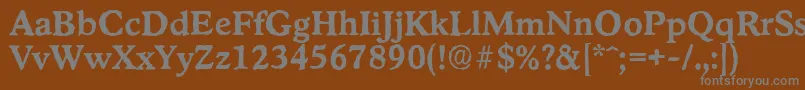 StratfordantiqueBold Font – Gray Fonts on Brown Background
