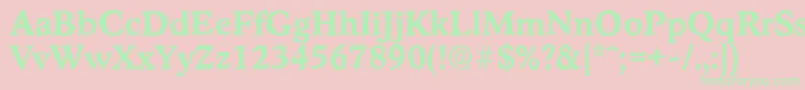 StratfordantiqueBold Font – Green Fonts on Pink Background