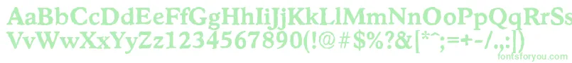 Czcionka StratfordantiqueBold – zielone czcionki