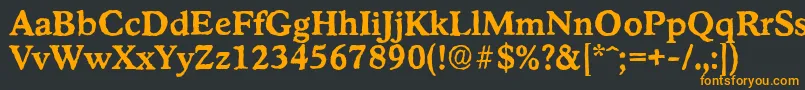 Шрифт StratfordantiqueBold – оранжевые шрифты на чёрном фоне
