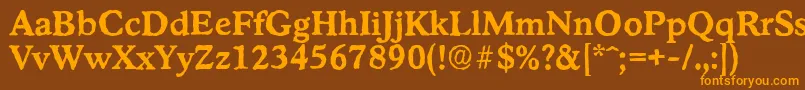 StratfordantiqueBold Font – Orange Fonts on Brown Background