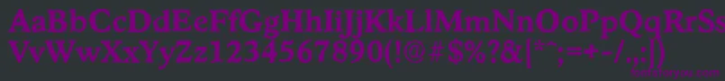 StratfordantiqueBold Font – Purple Fonts on Black Background